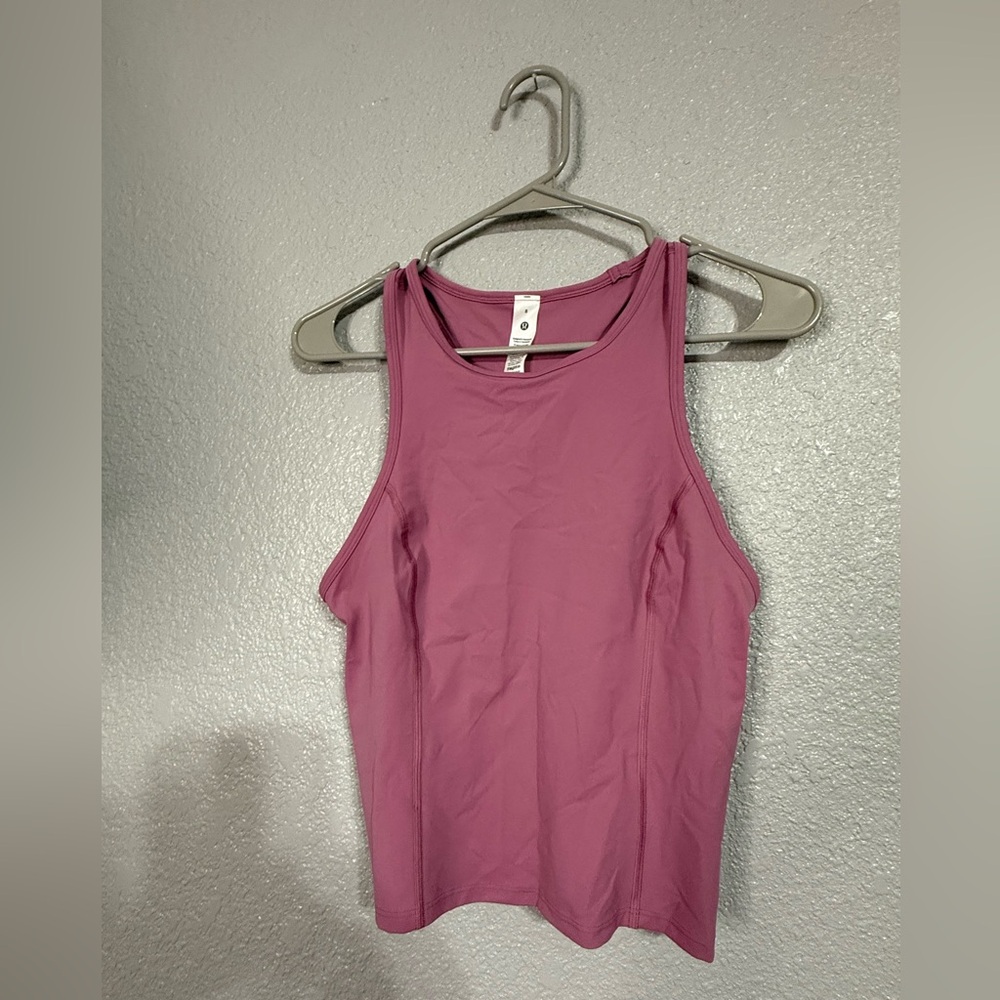 Lululemon Nulux Racerback Cropped Run Tank size 8 velvet dust - Picture 2 of 5